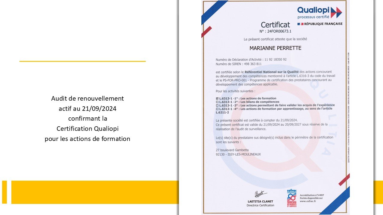 Certificat Qualiopi audit de renouvellement 21092024